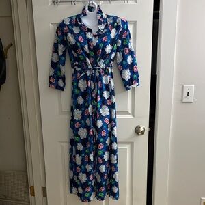 Banana Republic Blue Floral Maxi dress